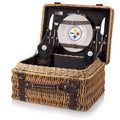Pittsburgh Steelers Champion Picnic Basket – Handwoven Wicker Basket for Two Licensed - YinzerShop