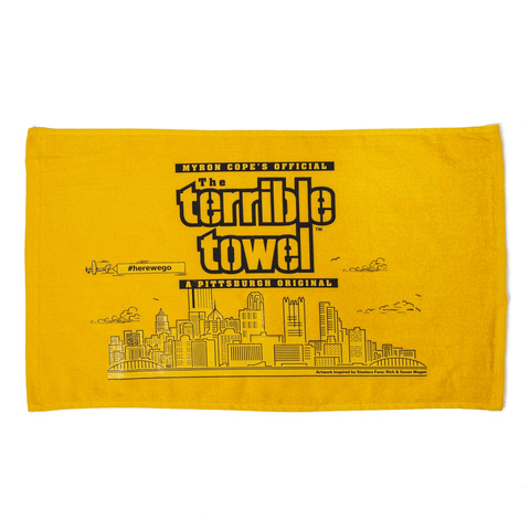 Pittsburgh Steelers City Scape Terrible Towel - Official NFL licensed Terrible Towel - YinzerShop