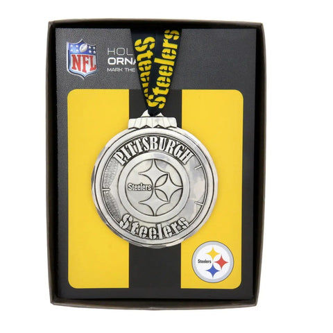 Pittsburgh Steelers Classic Round Ornament (Aluminum) Ornament Wendell August Forge   