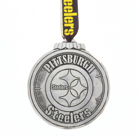 Pittsburgh Steelers Ornament - Classic Round Aluminum NFL Christmas Tree Decoration