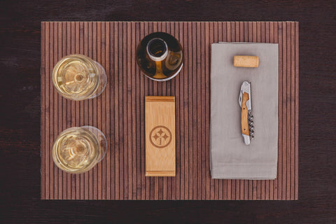 Pittsburgh Steelers Corkscrew – Deluxe Bamboo Handle Wine Opener With Box Licensed - YinzerShop