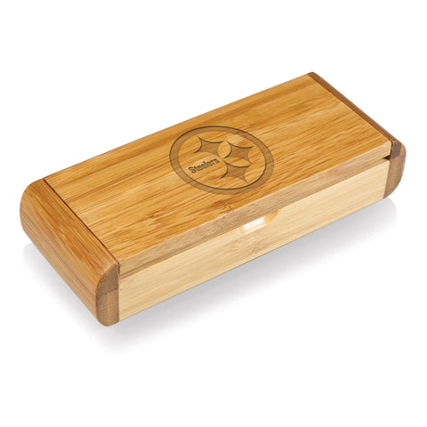 Pittsburgh Steelers Corkscrew – Deluxe Bamboo Handle Wine Opener With Box Licensed - YinzerShop
