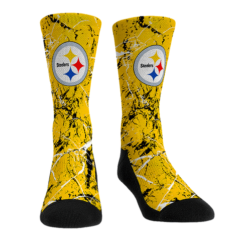 Pittsburgh Steelers - Cracked Marble Socks - YinzerShop