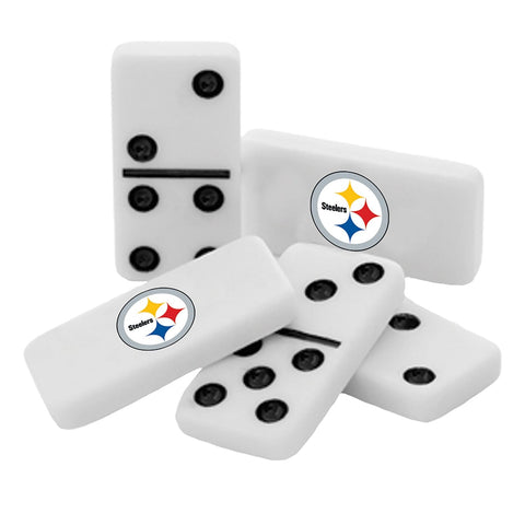 Pittsburgh Steelers Dominoes | Family Game Night NFL Dominoes Set with Durable Resin & Tin Box Classic Games - YinzerShop