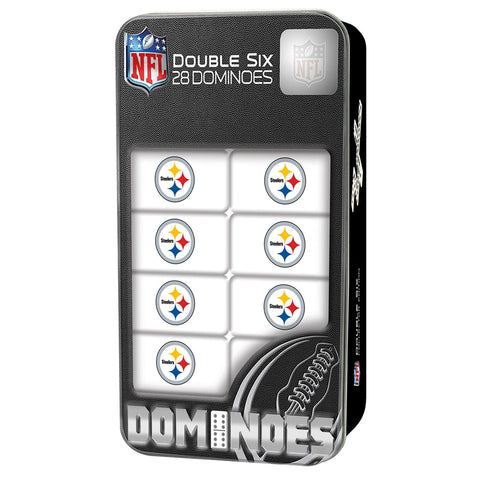 Pittsburgh Steelers Dominoes | Family Game Night NFL Dominoes Set with Durable Resin & Tin Box Classic Games - YinzerShop