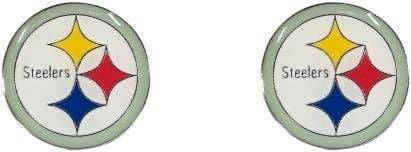 Pittsburgh Steelers Earrings – NFL Team Logo Post Earrings With Push Back Earrings - YinzerShop