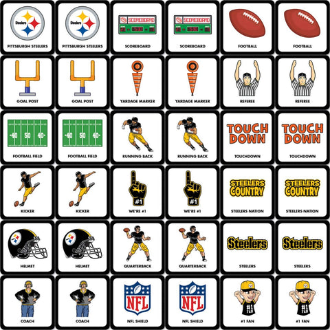Pittsburgh Steelers Game – NFL Card Game | Durable Memory Matching Cards Card Games - YinzerShop