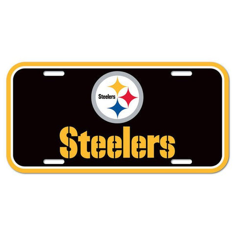 Pittsburgh Steelers Helmet Logo & Name Plastic License Plate Novelty License Plate - YinzerShop