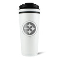Pittsburgh Steelers Ice Shaker – Official NFL Merchandise | 26oz White Shaker Bottle Water Bottle - YinzerShop