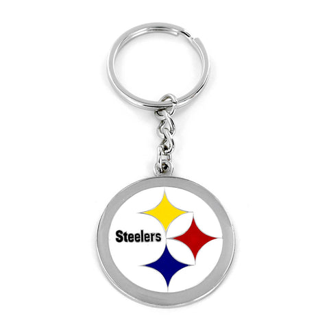 Pittsburgh Steelers Keychain - NFL Team Logo Split Ring Football Fan Accessory Key Chain - YinzerShop