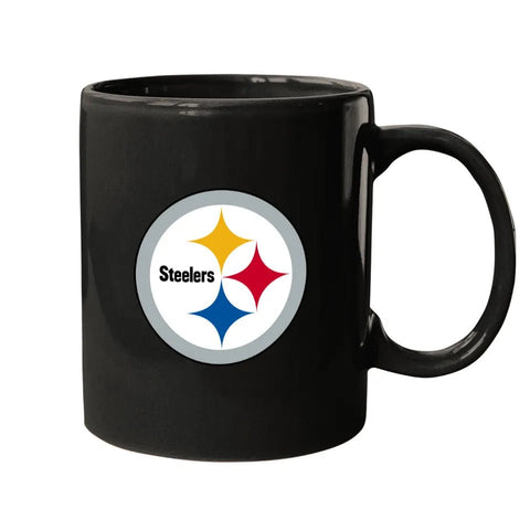 Pittsburgh Steelers Logo 11 Oz Rally Coffee Mug - Black Coffee Mug - YinzerShop