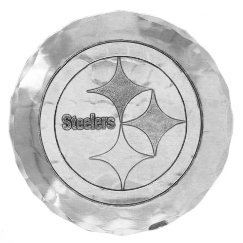 Pittsburgh Steelers Logo Coaster Coaster Wendell August Forge Silver  