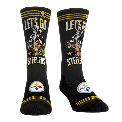Pittsburgh Steelers - Looney Tunes - Team Pile Up Socks - YinzerShop