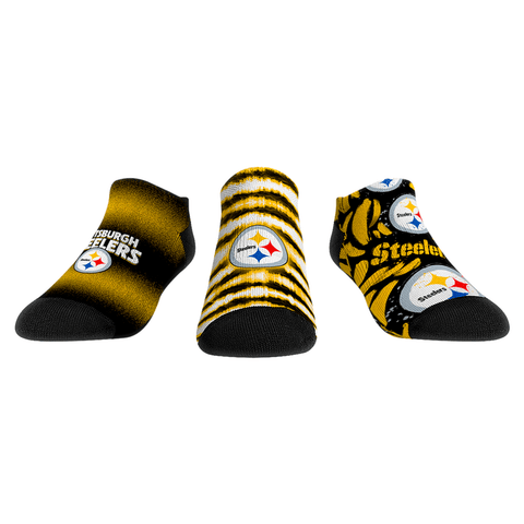 Pittsburgh Steelers - Low Cut - Make Some Noise (3-Pack) Socks - YinzerShop