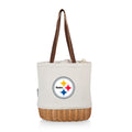 Pittsburgh Steelers Lunch Basket - Insulated Willow & Canvas Lunch Tote Licensed - YinzerShop