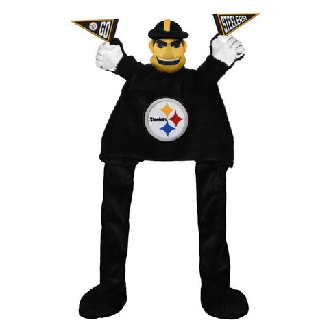 Pittsburgh Steelers Mascot Hat Steely McBeam Design | NFL Licensed Warm Cozy Headwear Mascot Hat - YinzerShop