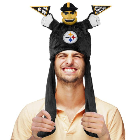Pittsburgh Steelers Mascot Hat Steely McBeam Design | NFL Licensed Warm Cozy Headwear Mascot Hat - YinzerShop