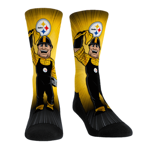 Pittsburgh Steelers - Mascot Pump Up! Socks - YinzerShop