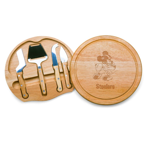 Pittsburgh Steelers Mickey Mouse - Circo Cheese Cutting Board & Tools Set Licensed - YinzerShop