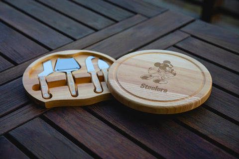 Pittsburgh Steelers Mickey Mouse - Circo Cheese Cutting Board & Tools Set Licensed - YinzerShop