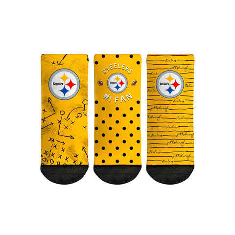Pittsburgh Steelers - Number 1 Fan 3-Pack (Toddler) Socks - YinzerShop