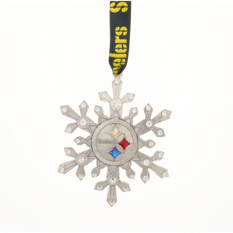 Pittsburgh Steelers Ornament – 2020 Collector Snowflake With Crystals & Official Logo Ornament - YinzerShop