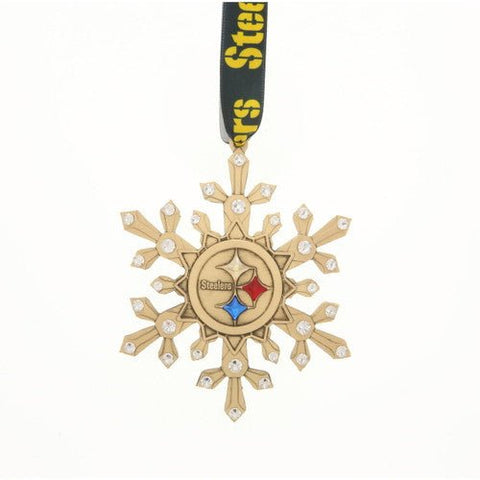 Pittsburgh Steelers Ornament – 2020 Collector Snowflake With Crystals & Official Logo Ornament - YinzerShop