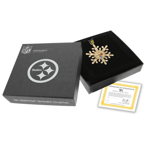 Pittsburgh Steelers Ornament – 2020 Collector Snowflake With Crystals & Official Logo Ornament - YinzerShop