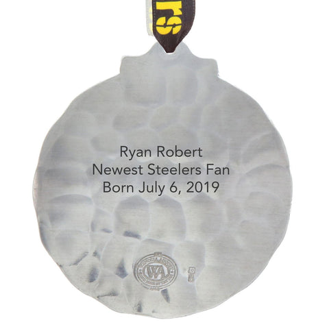 Pittsburgh Steelers Ornament - Classic Round Aluminum NFL Christmas Tree Decoration Ornament - YinzerShop