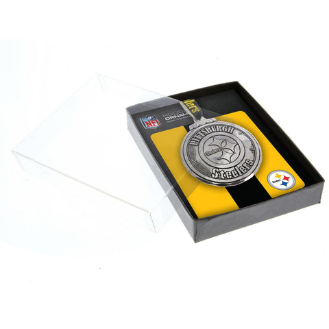 Pittsburgh Steelers Ornament - Classic Round Aluminum NFL Christmas Tree Decoration Ornament - YinzerShop
