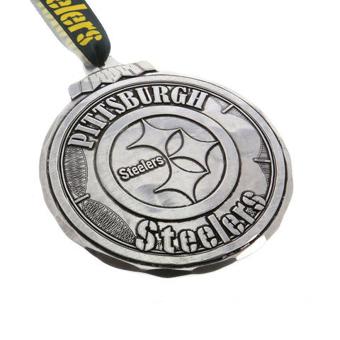 Pittsburgh Steelers Ornament - Classic Round Aluminum NFL Christmas Tree Decoration Ornament - YinzerShop