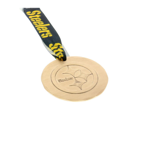 Pittsburgh Steelers Ornament - Handcrafted Bronze Round NFL Christmas Keepsake - YinzerShop