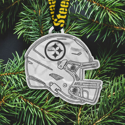 Pittsburgh Steelers Ornament – Handcrafted Football Helmet Christmas Decoration - YinzerShop