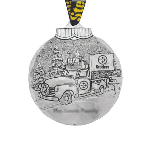 Pittsburgh Steelers Ornament - Personalized Football Christmas Decoration | Bronze & Aluminum Ornament - YinzerShop