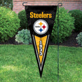 Pittsburgh Steelers Pennant - Licensed NFL Vertical Team Flag with Embroidered Appliqué Design Pennant - YinzerShop