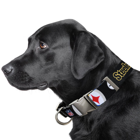 Pittsburgh Steelers Pet Collar – Adjustable NFL Dog & Cat Collar With Matte Finish Hardware Pet Collar - YinzerShop