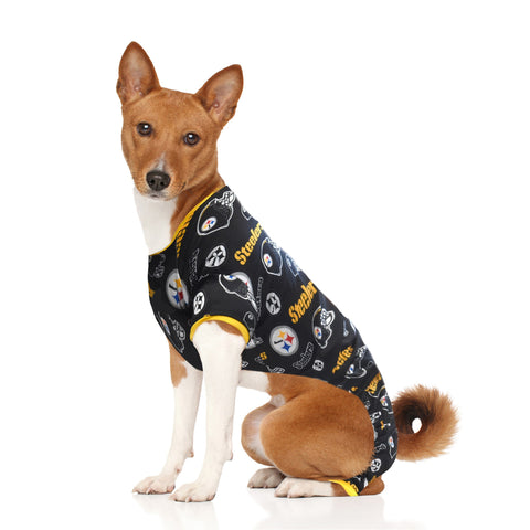 Pittsburgh Steelers Pet PJs - Cozy Elastic Dog Pajamas with Team Logo Petwear Pet PJs - YinzerShop