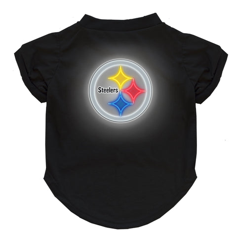 Pittsburgh Steelers Pet Shirt | Bright Neon Dog Tee – Durable Pet T-Shirt for Game Day Pet Jersey - YinzerShop