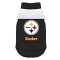 Pittsburgh Steelers Pet Vest – Quilted Pet Parka With Soft Fleece Lining & Reflective Stripe Pet Parka Vest - YinzerShop