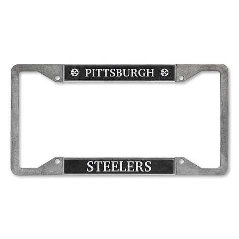 Pittsburgh Steelers Pewter License Plate Frame License Plate Frame - YinzerShop