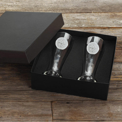 Pittsburgh Steelers Pilsner Glass Set - Aluminum Football Fan Drinkware for Game Day Pilsner Glass - YinzerShop