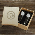 Pittsburgh Steelers Pilsner Set – 2-Piece 16 oz Glasses in Collectible Wood Box Beer Mug - YinzerShop