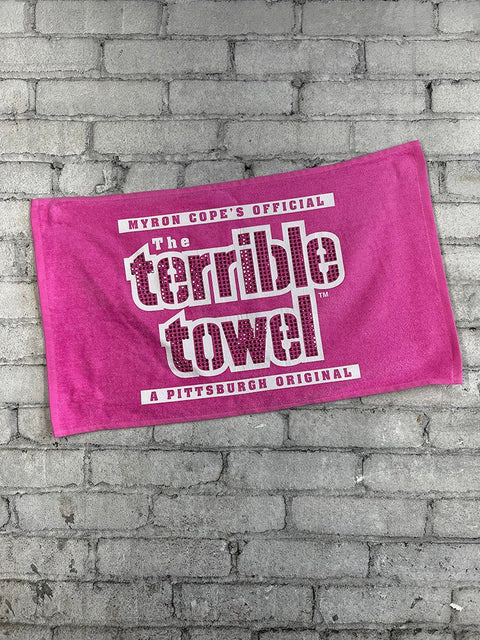 Pittsburgh Steelers Pink Bling Terrible Towel® | Officially licensed by the NFL Terrible Towel - YinzerShop
