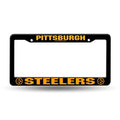 Pittsburgh Steelers Plastic License Plate Frame - Colors: White & Black License Plate Frame - YinzerShop