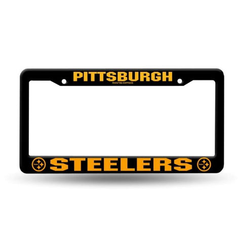 Pittsburgh Steelers Plastic License Plate Frame - Colors: White & Black License Plate Frame - YinzerShop
