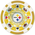 Pittsburgh Steelers Poker Chips - 20 Piece Metallic Casino Style Set Game - YinzerShop