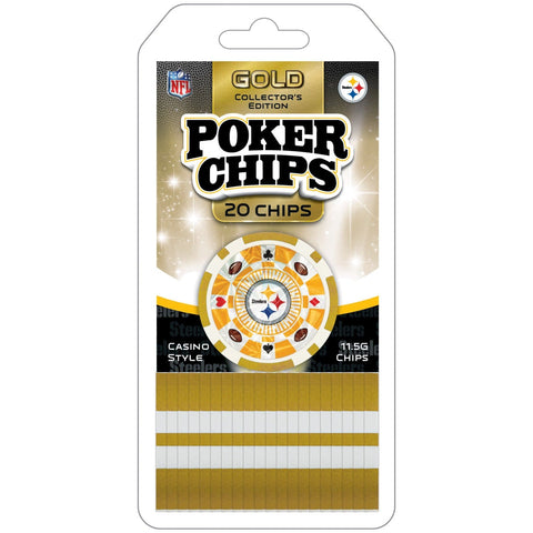 Pittsburgh Steelers Poker Chips – Official NFL Metallic Casino Poker Set Poker Chips & Sets - YinzerShop