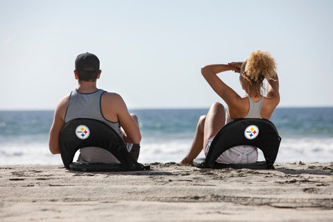 Pittsburgh Steelers Portable Reclining Seat - Adjustable Backrest Stadium Chair Licensed - YinzerShop