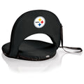 Pittsburgh Steelers Portable Reclining Seat - Adjustable Backrest Stadium Chair Licensed - YinzerShop
