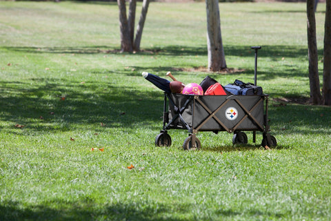Pittsburgh Steelers Portable Utility Wagon - Heavy Duty Folding Utility Wagon Licensed - YinzerShop